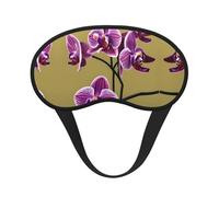 Beautiful Orchids Black Border Satin Sleep Mask for Light Blocking Comfort
