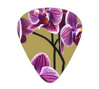Beautiful Orchids Guitar Picks 12 Pack Assorted Thickness-0.46mm 0.71mm 0.96mm Medium Thin Heavy Celluloid Style Picks for Acoustic Electric Guitar Ukulele