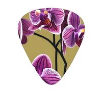 Beautiful Orchids Guitar picks 12 pieces, ABS material, smooth edges, comfortable feel, 3 optional thicknesses