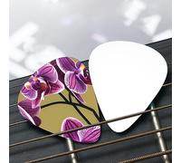 Beautiful Orchids Patterned guitar pick set - (thin/medium/thick), widely compatible with all kinds of stringed instruments,