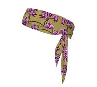 Beautiful Orchids Patterned Sports Headband, Suitable for Outdoor Travel and Various Sports. Unisex Sweat-Absorbing Sports Headband