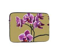 Beautiful Orchids Printed Laptop Sleeve, 13 inch Computer Bag, Suitable for Office, Travel, Commuting, and Business Trips.