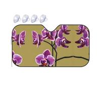 Beautiful Orchids Small Car Windshield Sunshade - Quick Cooling in The car in Summer, Portable Storage Sunshade
