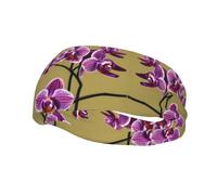Beautiful Orchids Sports Sweat-Absorbing Headband Suitable for Running Yoga Fitness Cycling and Tennis