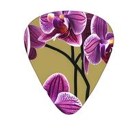 Beautiful Orchidsguitar Plectrums 12 Piece Set, 3 Thicknesses For Acoustic Guitar, Bass Guitar, Electric Guitar And More.