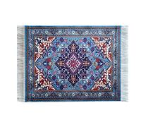 Beautiful Oriental Rug Style Mousepad, Miniature Carpet Computer Mouse Pad, Non-Slip, Elegant Office Accessories, Blue