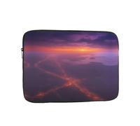 Beautiful Over The City Printed Laptop Cover Portable Protective Case Suitable for Business Trips and Documents 13 inch