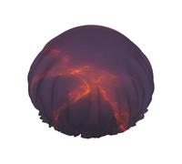 beautiful over the city Women's waterproof double shower cap, bath and homeshower cap, reusable shower cap, shower cap for women,