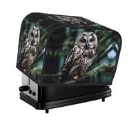 Beautiful Owl Toaster Cover 2 Slice, Waterproof Bread Machine Covers with Pockets Universal Size Kitchen Small Appliance Cover with Handle, Dust and Fingerprint Protection