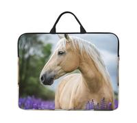 Beautiful Palomino Horse Lavender, 14 Inch Laptop Sleeve, Notebook Bag Laptop Case Sleeve Briefcase with Handle