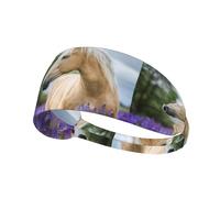 Beautiful Palomino Horse Lavender,Sports Sweatband for Unisex Multi Headband Elastic Exercise Hairband