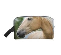Beautiful Palomino Horse LavenderLarge Capacity Cosmetic Organizer，Travel Makeup Bag for Women