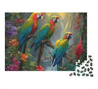 Beautiful Parrot Parrot Jigsaw Puzzle Educational Puzzle Game Suitable for Home Decoration Relatively Difficult 500pcs (52x38cm)