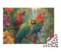 Beautiful Parrot Parrot Jigsaw Puzzles Suitable for Teenagers And Adults Cool And Fun Extremely Challenging 300pcs (40x28cm)