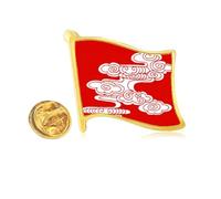 Beautiful Pattern Life Design Golden Metal Flag Lapel Pin Badge
