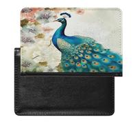 Beautiful Peacock And Floral Passport Holder for Travel Essentials Ultra Slim Passport Wallet Leather Passport Cover Waterproof Travel Wallet Cute Passport Book Travel Accessories