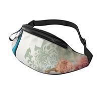 Beautiful Peacock and Floral Printed Personalized Waist Bag, Lightweight and Versatile Crossbody Bag for Everyday and Outdoor Adventures