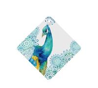 Beautiful Peacock And Floral Printing 10 Pcs Car Air Freshener Hanging Sheets Scented Hanging Sheets With Rope For Home
