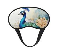 Beautiful Peacock and Floral Sleep Eye Mask for Women Men Soft and Comfortable Sleep Mask Blackout Sleeping Eye Cover for Travel Yoga Nap Shift Work