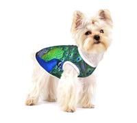 Beautiful Peacock,Cotton Sleeveless Pet T-Shirt Soft Stretchy Puppy Breathable Vest,L