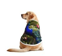 Beautiful Peacock Dog Clothes - Breathable Soft Dog Costume Pet Dogs, Fashionable and Comfortable T-Shirts for Medium and Large Dogs