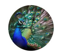 Beautiful Peacock Elegant Round Wall Clock-Fashionable Round Clock Design Of Modern Home