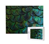 Beautiful Peacock Feather,500 Pieces Wooden Jigsaw Family Game Jigsaw Puzzles for Adults Teens Home Decor
