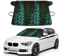 Beautiful Peacock Feather, Car Windshield Cover, Protective Windscreen Cover - Snow Ice Sun UV Dust Water Resistant - Fit for Most Cars