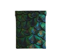 Beautiful Peacock Feather, Squeeze Top Wallet Women Storage Bag Small Coin Purse Change Pouch