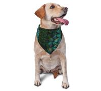 Beautiful Peacock FeatherDog Bandanas Cat Puppy Scarfs Washable Pet Handkerchief