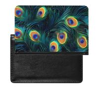 Beautiful Peacock Feathers Funny Passport Holder for Travel Wallet Cover Document Organizer with Card Slot