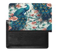 Beautiful Peacock Flowers Passport Holder for Travel Essentials Ultra Slim Passport Wallet Leather Passport Cover Waterproof Travel Wallet Cute Passport Book Travel Accessories