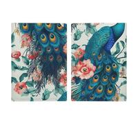 Beautiful Peacock Flowers Passport Holder Waterproof Travel Wallet Passport Cover PU Leather Passports Protector With Card Slots