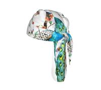Beautiful Peacock Flowers Print Cycling Cap Breathable Headwear