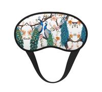 Beautiful Peacock Flowers Print Sleep Eye Mask Light Blocking Soft and Comfortable Night Eye Blinder for Women Men for Sleeping Travel Night Shift