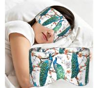 Beautiful Peacock Flowers Print, Sleep Mask for Home Travel, Full Eye Covers Light Blocking Eye Mask Sleep Eye and Ear Muffs