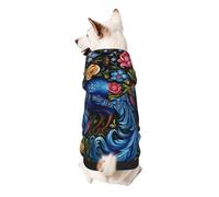 Beautiful Peacock in The Flowers Dog Hoodie - Soft & Breathable Pet Clothes for Small to Large Dogs, Stylish and Comfortable Dog Clothes