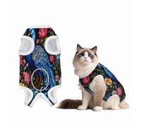 Beautiful Peacock in The Flowers Recovery Suit for Dogs Cats After Surgery,Pet Recovery Shirt, Dog Onesies Pet Surgery Recovery Suit