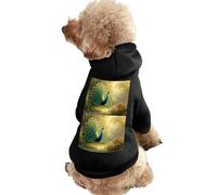 Beautiful Peacock Open Tail Feathers Cute Dog Hooded Sweatshirt Warm Cat Hoodies Clothes Funny Pullover Sweater for Small Medium Large Pet