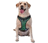 Beautiful Peacock,Pet Harness,Adjustable Reflective Dog Harness,Pet Leash Vest,L