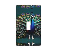 Beautiful Peacock Print 1-Gang Blank Wall Plate, Standard Size,Decorative Switch Cover for Home/Commercial