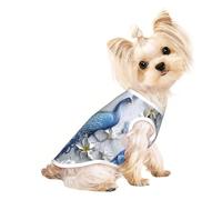 beautiful peacock print Dog Clothes T Shirts for Small Dogs Breathable Puppy Kitten Dog Shirts for Pet Dogs Cats
