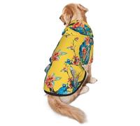 Beautiful Peacock Print Dog Hoodie For Medium To Large Dogs, Warm, Soft, Breathable Sweatshirt, Easy To Wear Jumper For Winter And Fall, Pet Coat Pullover