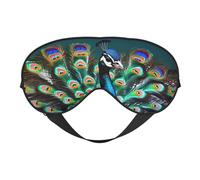 Beautiful Peacock Print Eye Mask,Silk-Like Sleep Mask,Night Sleeping Mask for Men Women,for Sleep Relaxation