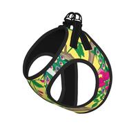 Beautiful Peacock Print Harness Leash Set For Cats And Dogs, Reflective Adjustable, Soft Breathable Mesh Vest With Escape-Proof Lead, For Small Pets And Kitten Puppies
