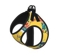 Beautiful Peacock Print Pet Leash Vest,Breathable Mesh Pet Harness, Reflective For Small Medium Dogs Safe Easy Walking