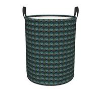 Beautiful peacock Print Round Laundry Hamper Bedroom Bathroom Foldable Clothes Storage Organizer Basket