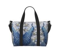 Beautiful Peacock Print Travel Duffel Bags Weekender for Women,Lightweight Carry On Bag,Personal Item Bag