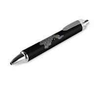 Beautiful Peacock Purple Retractable Ballpoint Pen, Ultra Fine, 0.5mm, Black Ink, Unique Pattern Rollerball Pen Ball Point Pen for College Office Business Student Nurse, 1PCS
