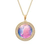 Beautiful Peacock Vintage Necklace Gold Silver Pendant Jewelry Lady Multicolored Diamond Necklaces with Chain